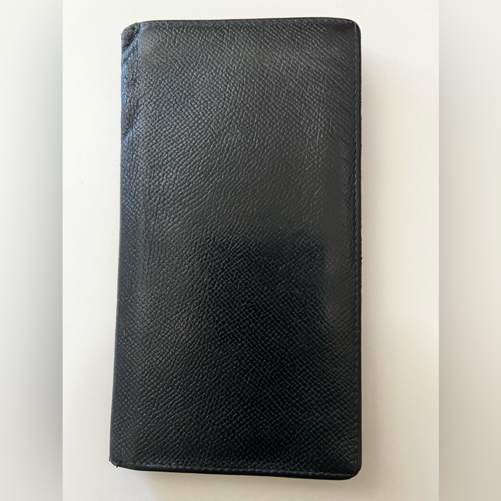 Bvlgari ( EUC) long wallet calf skin leather